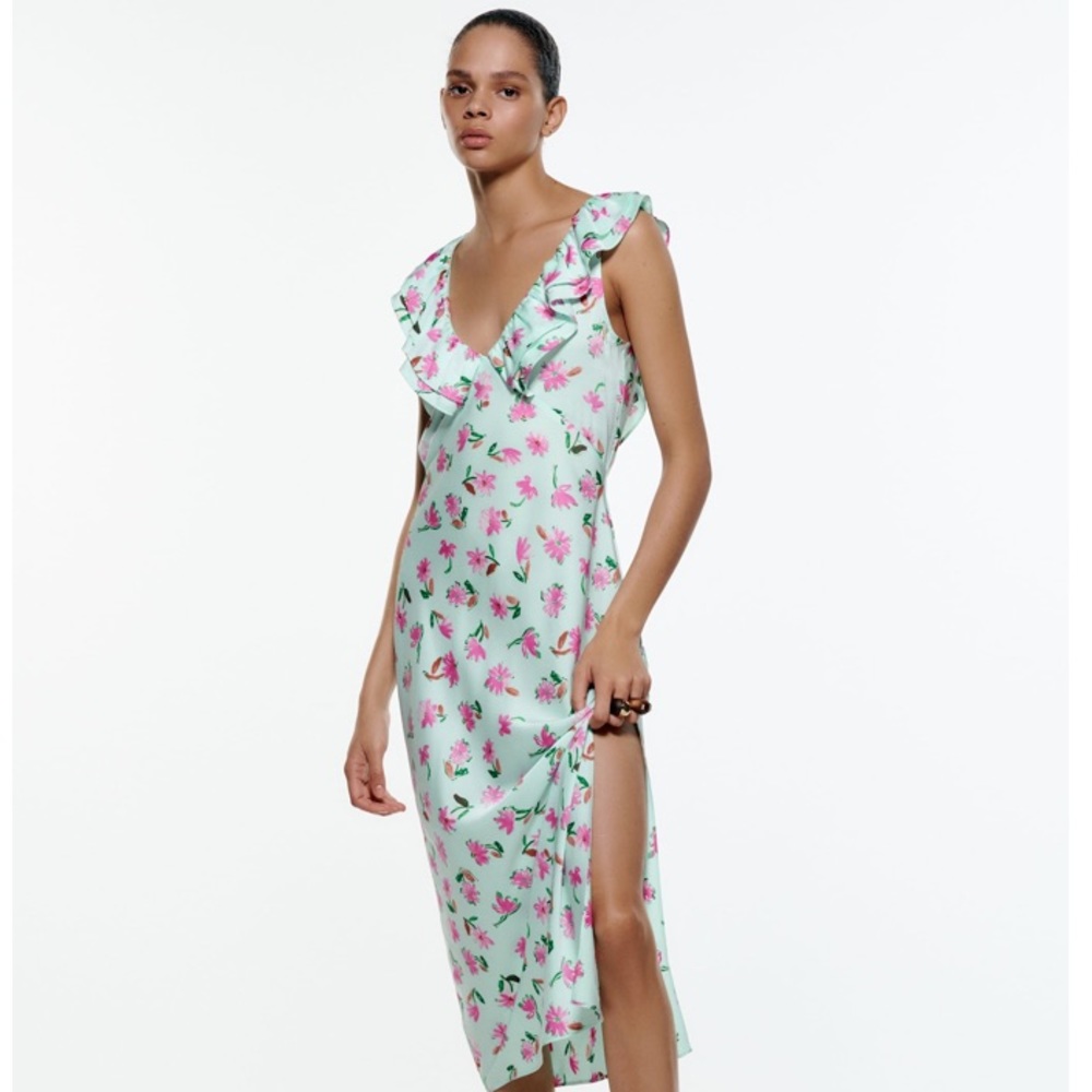 NWT Zara Blogger favorite slip dress XS